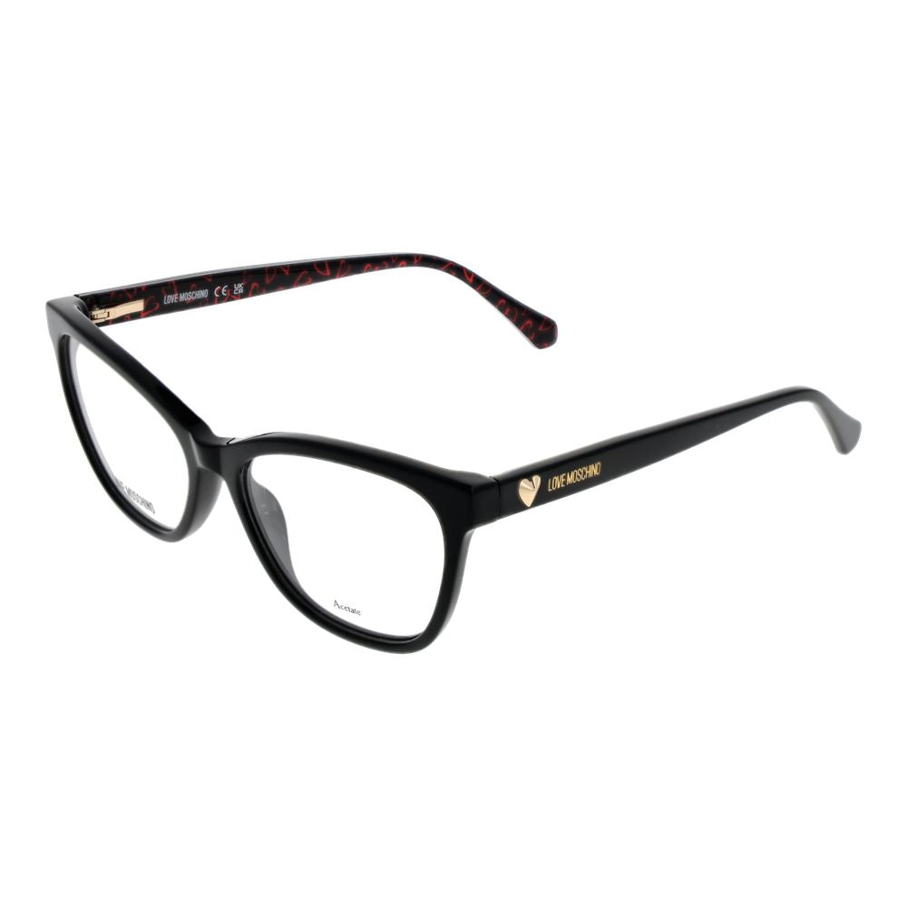 Love Moschino Schwarze Acetat-Brille (Gestell)