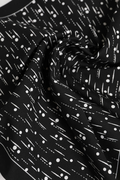 Dolce &amp; Gabbana – Schwarz-weiß bedruckter quadratischer Foulardschal