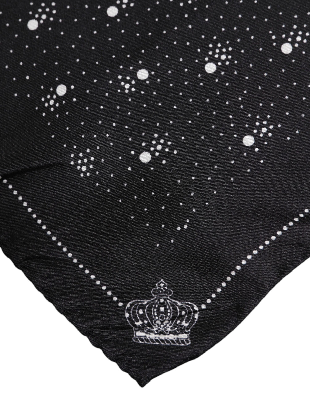 Dolce &amp; Gabbana Schwarz-Weiß bedruckter quadratischer Herren-Foulardschal