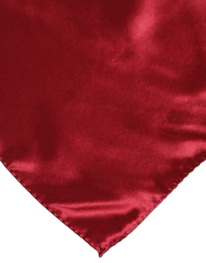 Dolce &amp; Gabbana – Quadratisches Taschentuch aus roter Satinseide