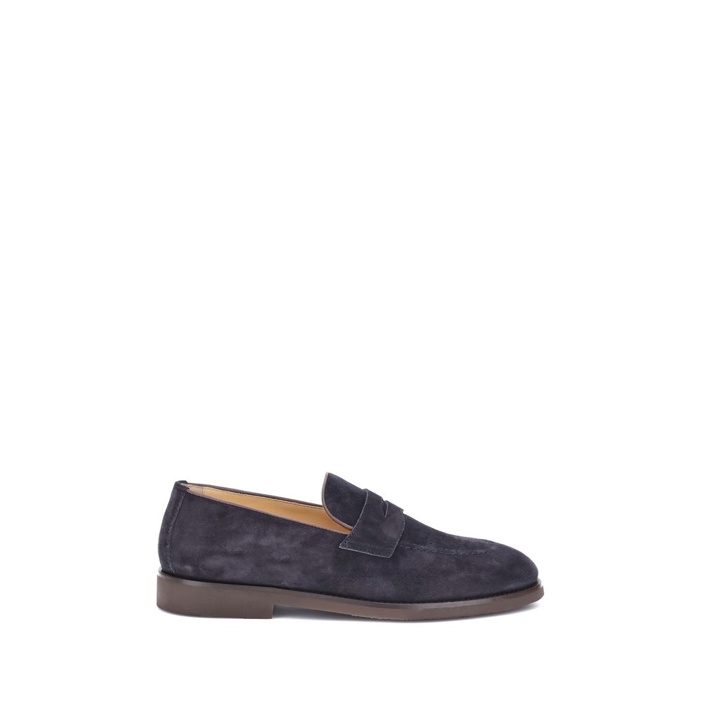 Brunello Cucinelli Blaue Slipper aus Gummi