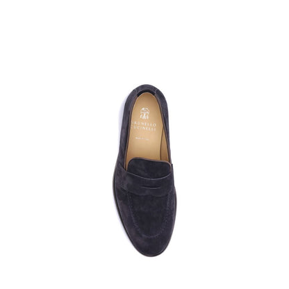 Brunello Cucinelli Blaue Slipper aus Gummi