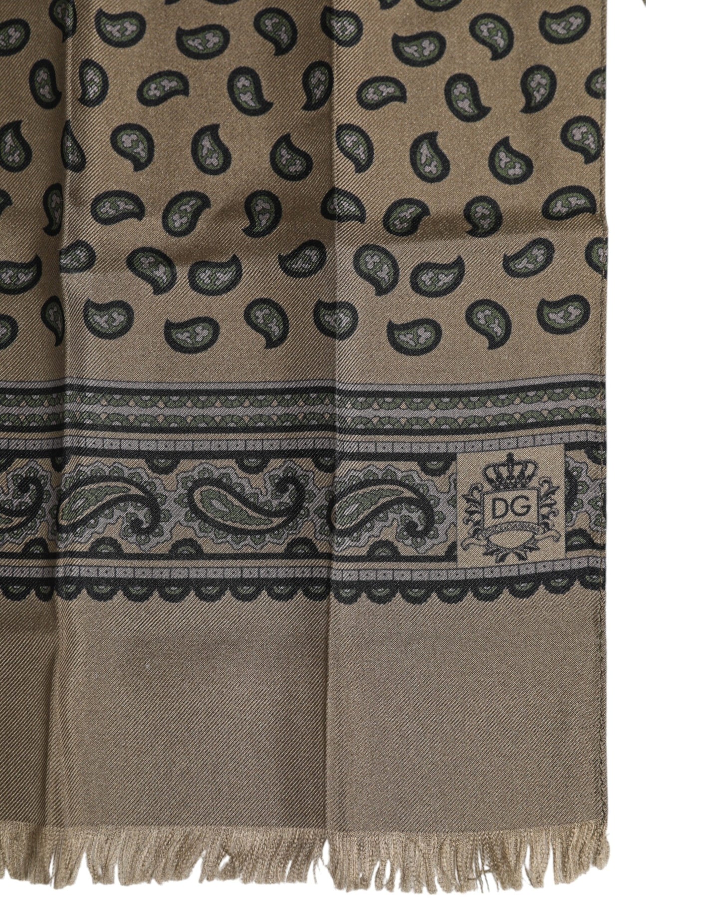 Dolce &amp; Gabbana Braun bedruckter Halswärmer Herren Foulardschal