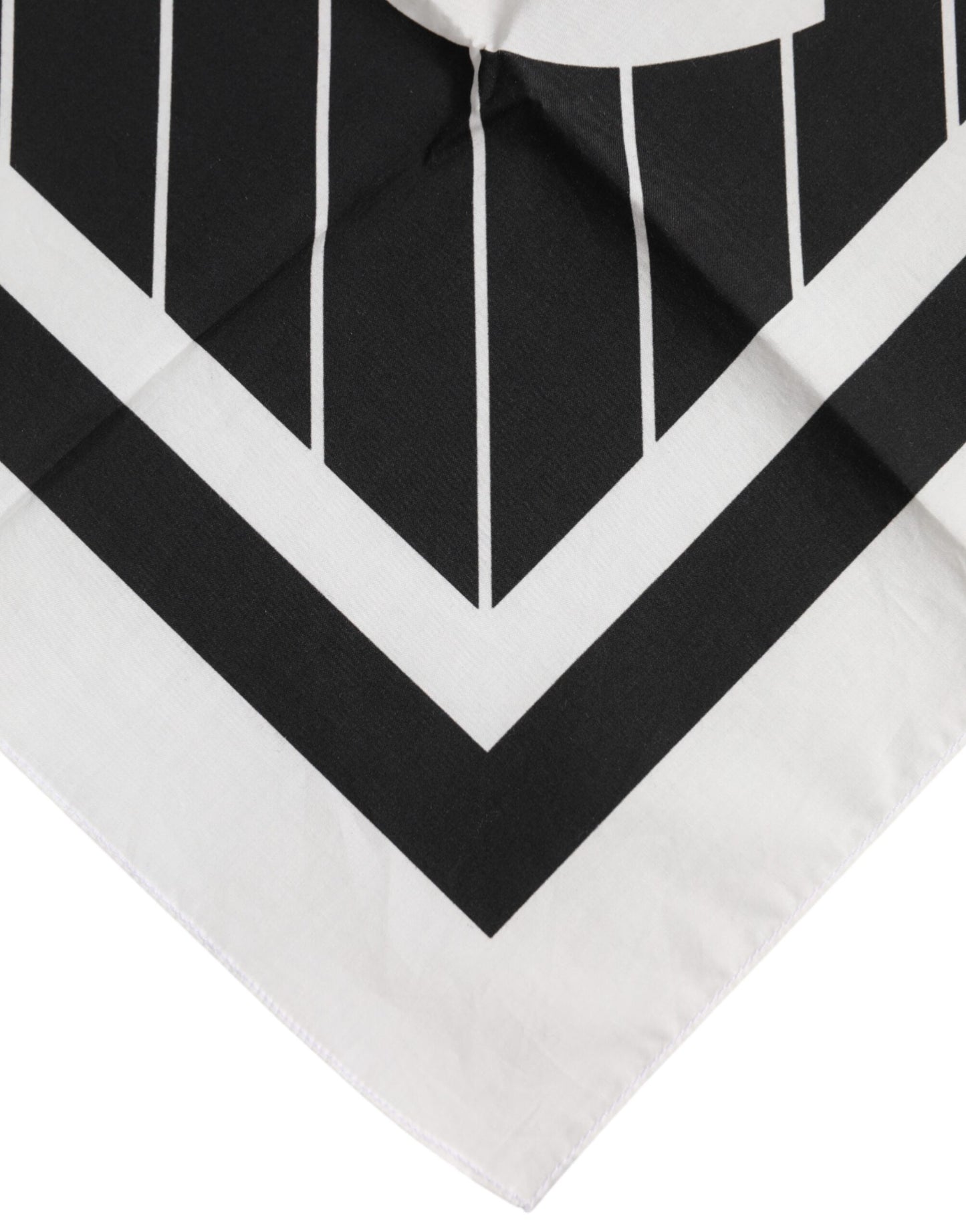 Dolce & Gabbana Black White DG Logo Square Men Foulard Scarf