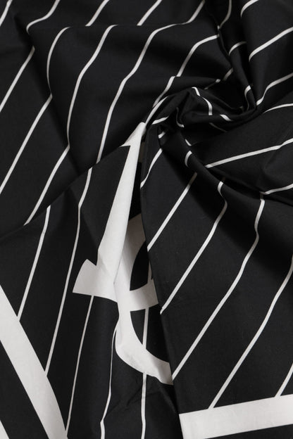 Dolce & Gabbana Black White DG Logo Square Men Foulard Scarf