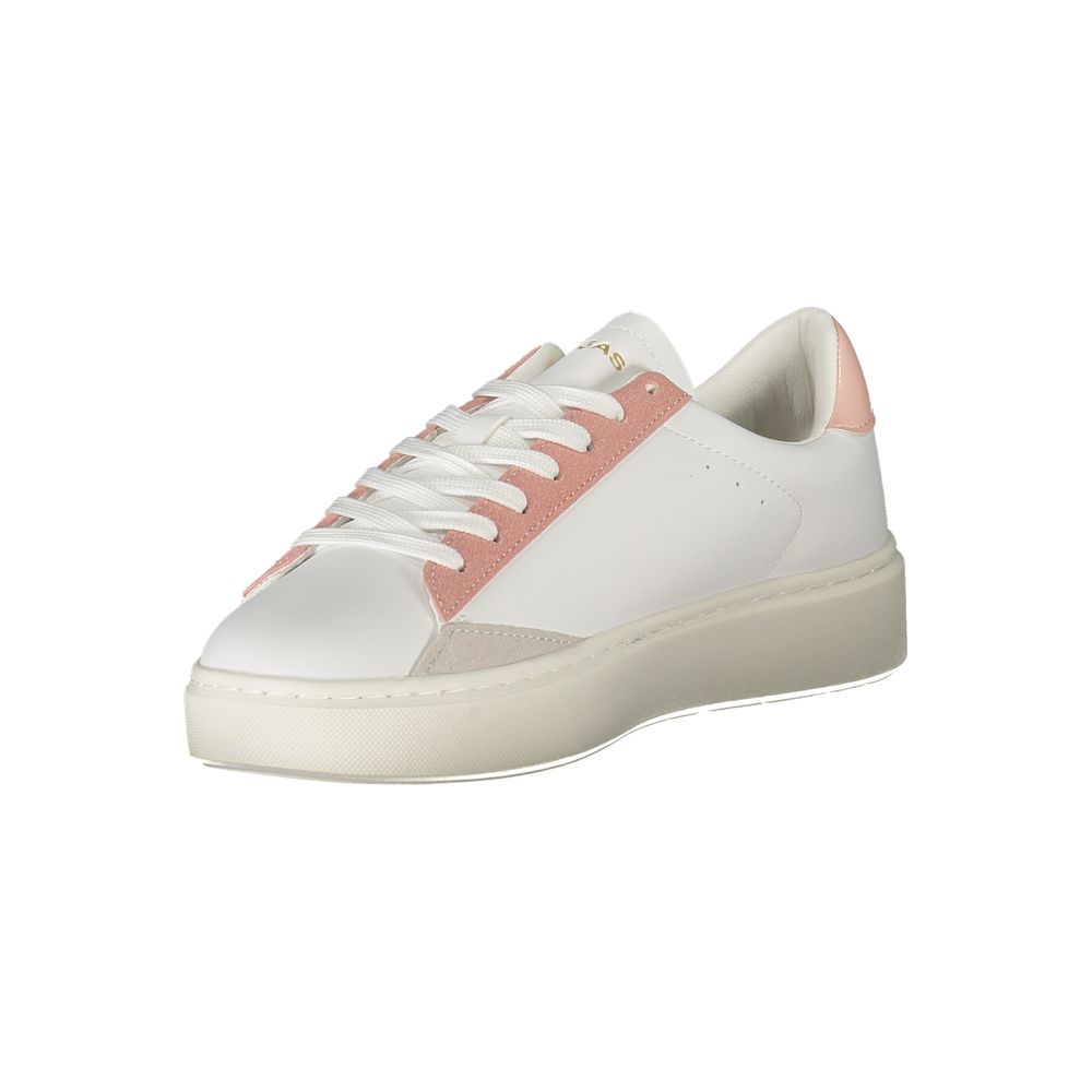 Gas White Polyester Women Sneaker