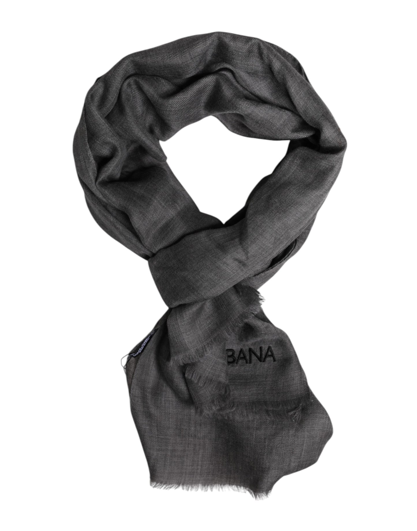 Dolce & Gabbana Gray Logo Print Neck Warmer Wrap Shawl Scarf