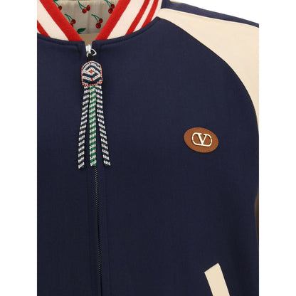 Valentino Multicolor Fleece Wool Bomber