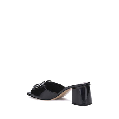 Valentino Garavani Schwarze Kalbsleder-Sandalen Modell Bos Taurus