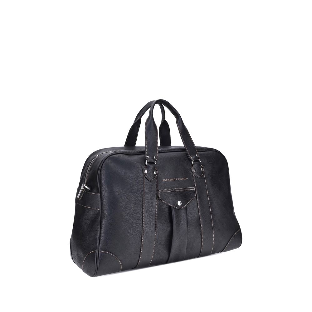 Brunello Cucinelli Leather Travel Bag