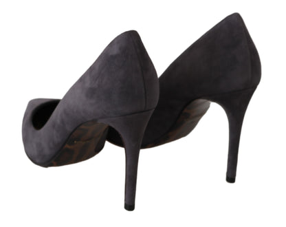 Dolce &amp; Gabbana Grau Wildleder Stiletto Schuhe Heels
