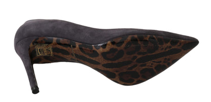 Dolce &amp; Gabbana Grau Wildleder Stiletto Schuhe Heels
