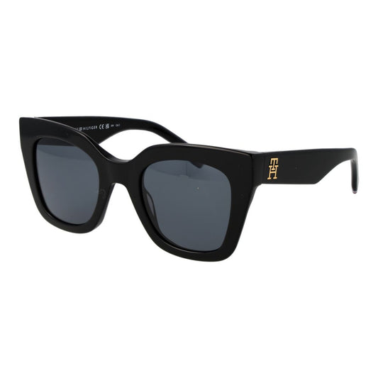 Tommy Hilfiger Schwarze Acetat-Sonnenbrille