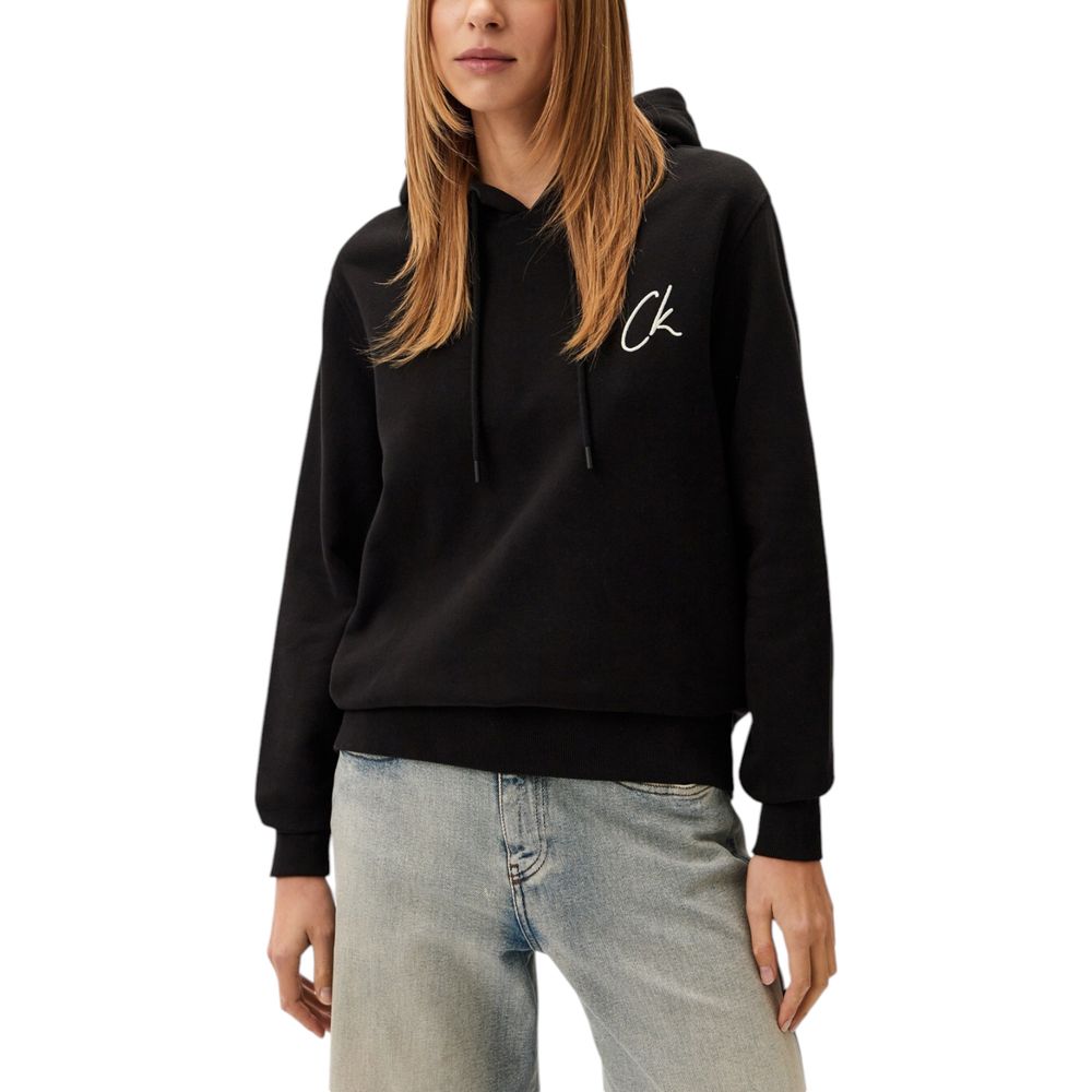 Calvin Klein Jeans – Schwarzes Sweatshirt aus recycelter Baumwolle
