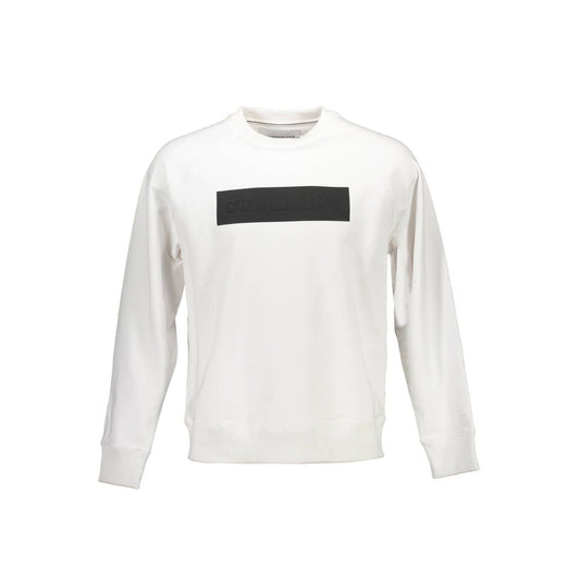 Calvin Klein Weißer Baumwollpullover für Herren