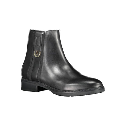 Tommy Hilfiger – Schwarze Lederstiefel für Damen