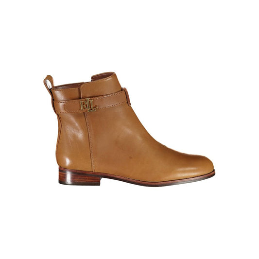 Ralph Lauren Brown Leather Women Boot