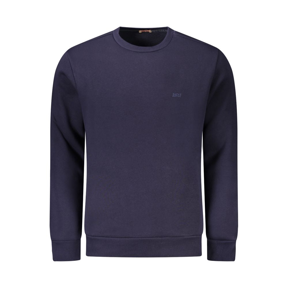 Gewehrblauer Baumwollpullover für Herren