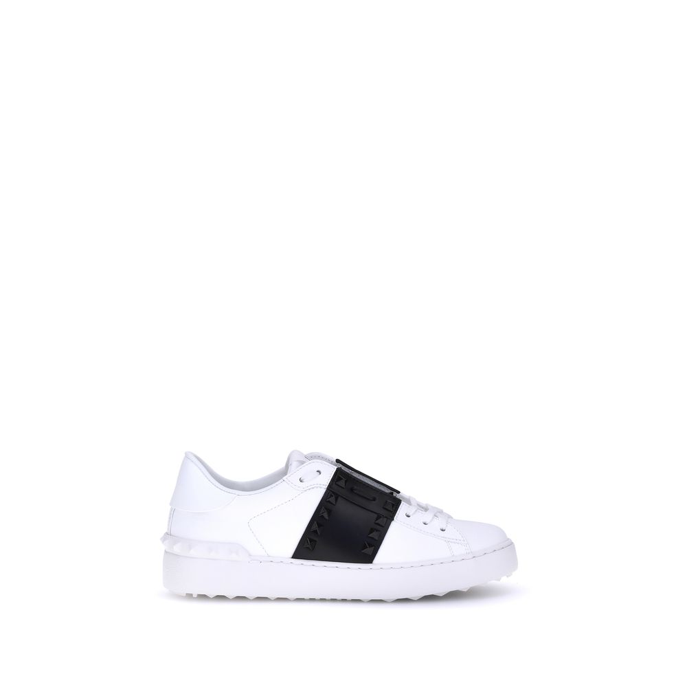 Valentino Garavani Schwarze Kalbsleder-Sneaker Bos Taurus mit niedrigem Schaft