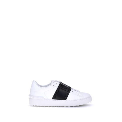 Valentino Garavani Schwarze Kalbsleder-Sneaker Bos Taurus mit niedrigem Schaft