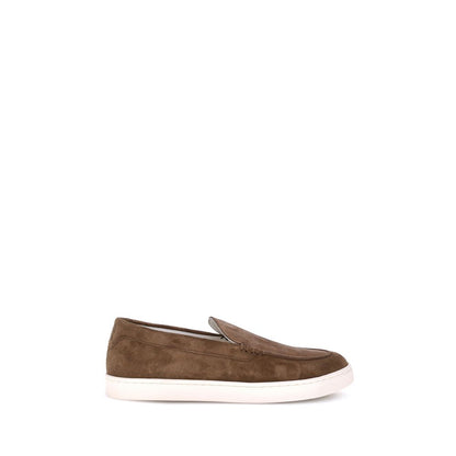 Brunello Cucinelli braune Kalbsleder-Sneaker Bos Taurus mit niedrigem Schaft