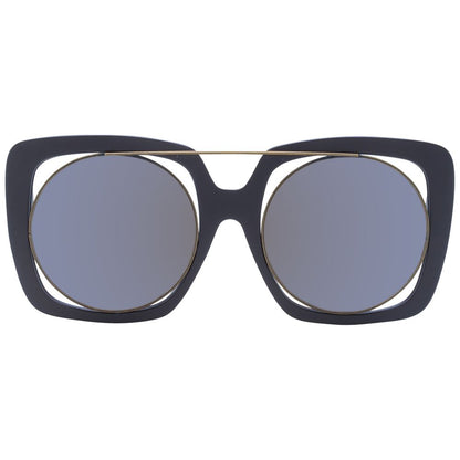 Yohji Yamamoto Braune Unisex-Sonnenbrille