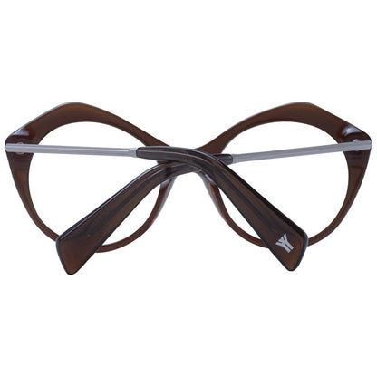 Yohji Yamamoto Braunes Unisex-Brillengestell