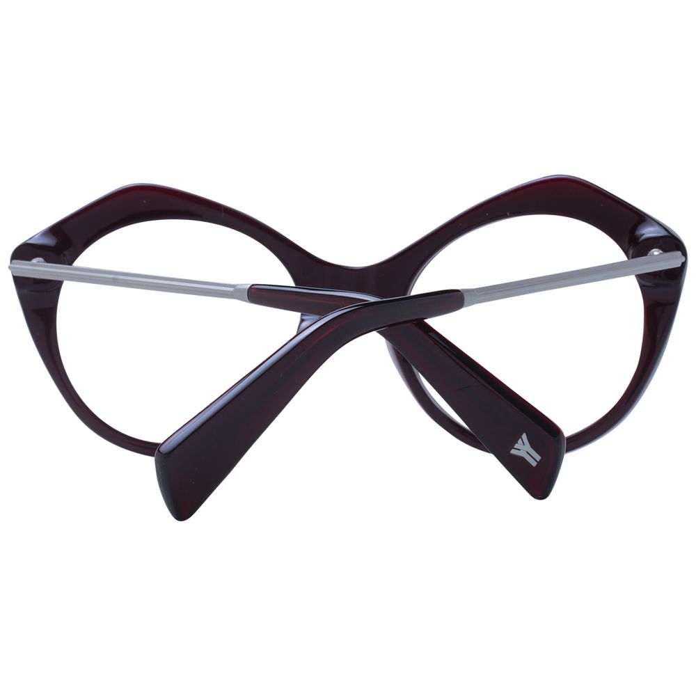 Yohji Yamamoto – Burgunderfarbenes Unisex-Brillengestell