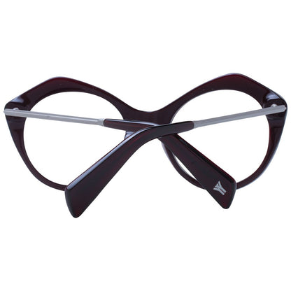 Yohji Yamamoto – Burgunderfarbenes Unisex-Brillengestell