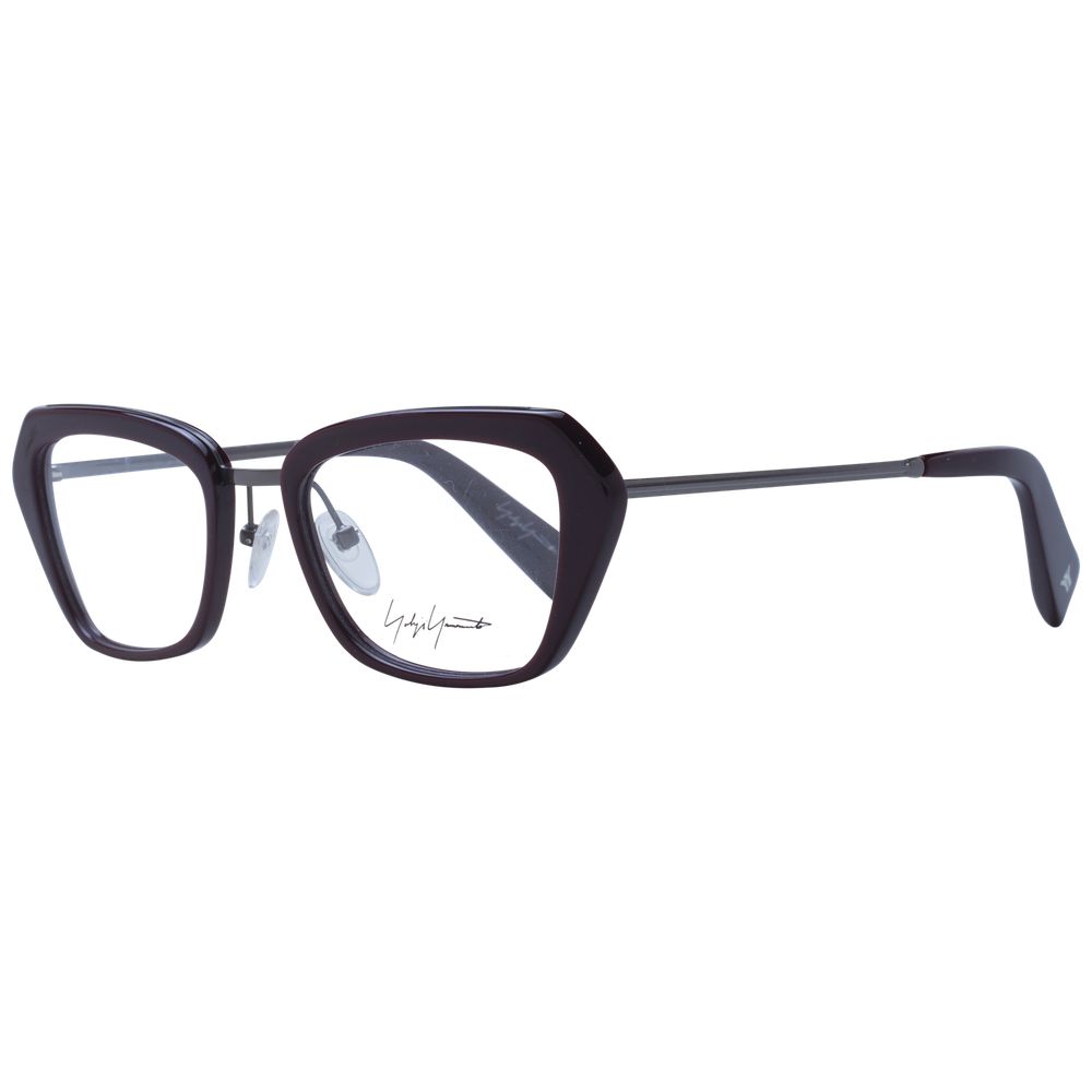 Yohji Yamamoto – Burgunderfarbenes Unisex-Brillengestell