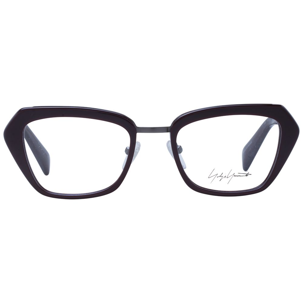 Yohji Yamamoto – Burgunderfarbenes Unisex-Brillengestell