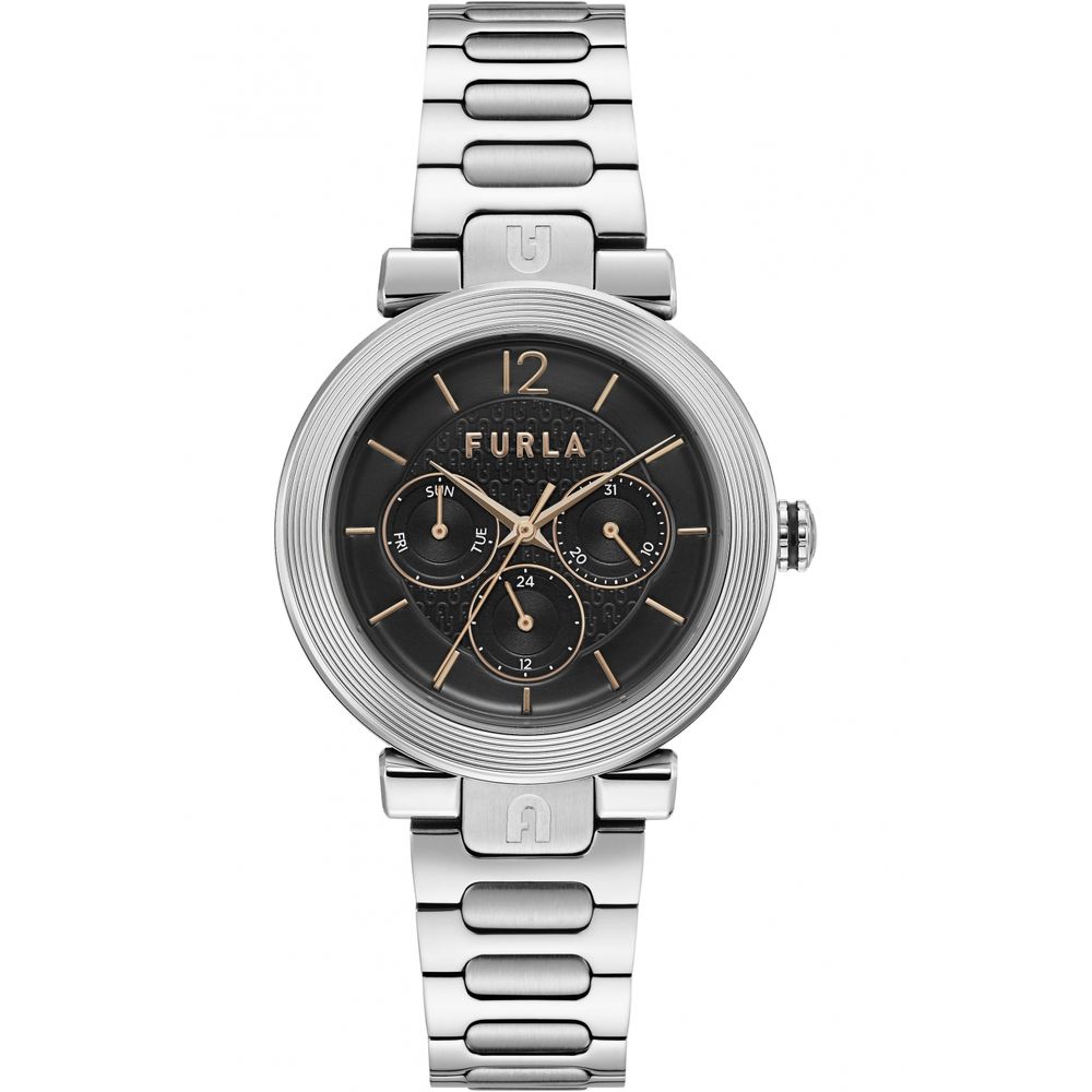 Furla Uhr mit grauem Edelstahlarmband