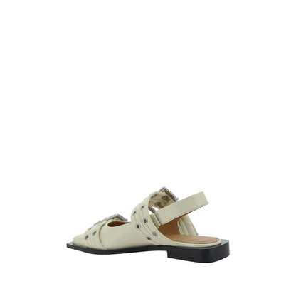 Ganni Weiße Ballerinas aus Polyethylen