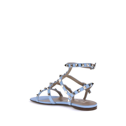 Valentino Garavani Hellblaue Kalbsleder-Sandalen Modell Bos Taurus