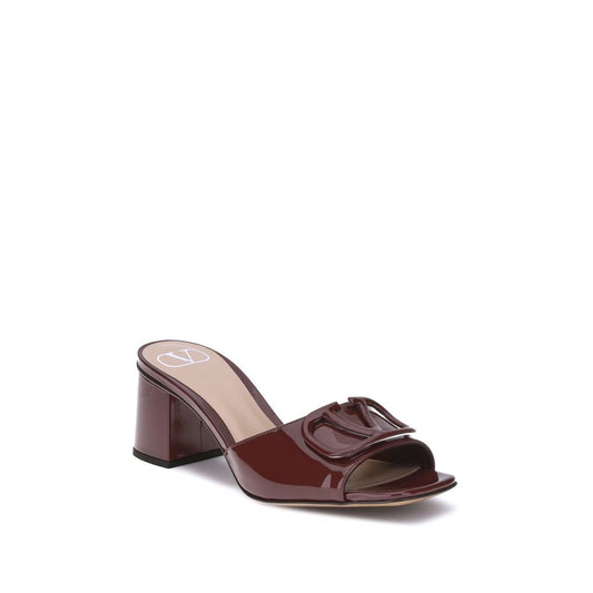 Valentino Garavani Bordeaux Kalbsleder Bos Taurus Sandalen