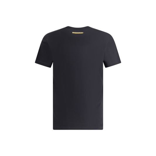 Dsquared² Schwarzes Baumwoll-T-Shirt