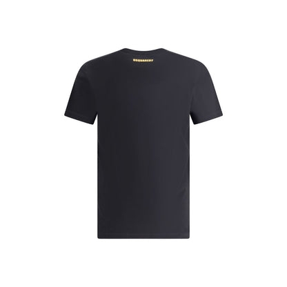 Dsquared² Schwarzes Baumwoll-T-Shirt