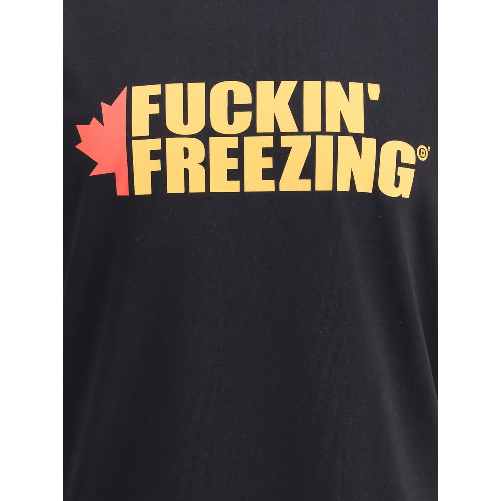 Dsquared² Schwarzes Baumwoll-T-Shirt