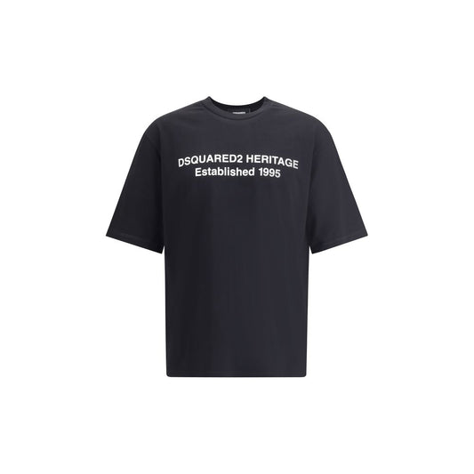 Dsquared² Schwarzes Baumwoll-T-Shirt