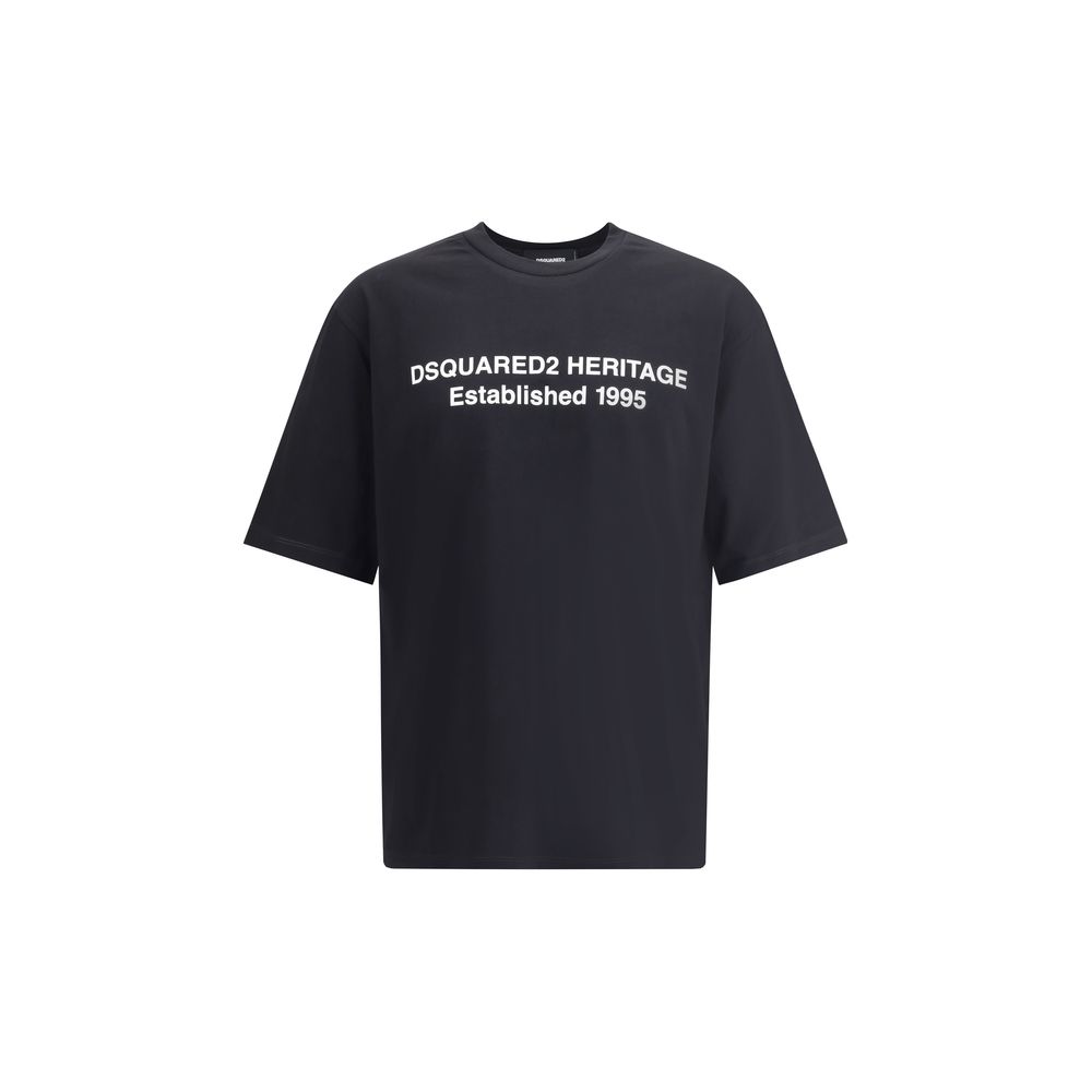 Dsquared² Schwarzes Baumwoll-T-Shirt