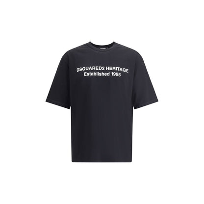 Dsquared² Schwarzes Baumwoll-T-Shirt