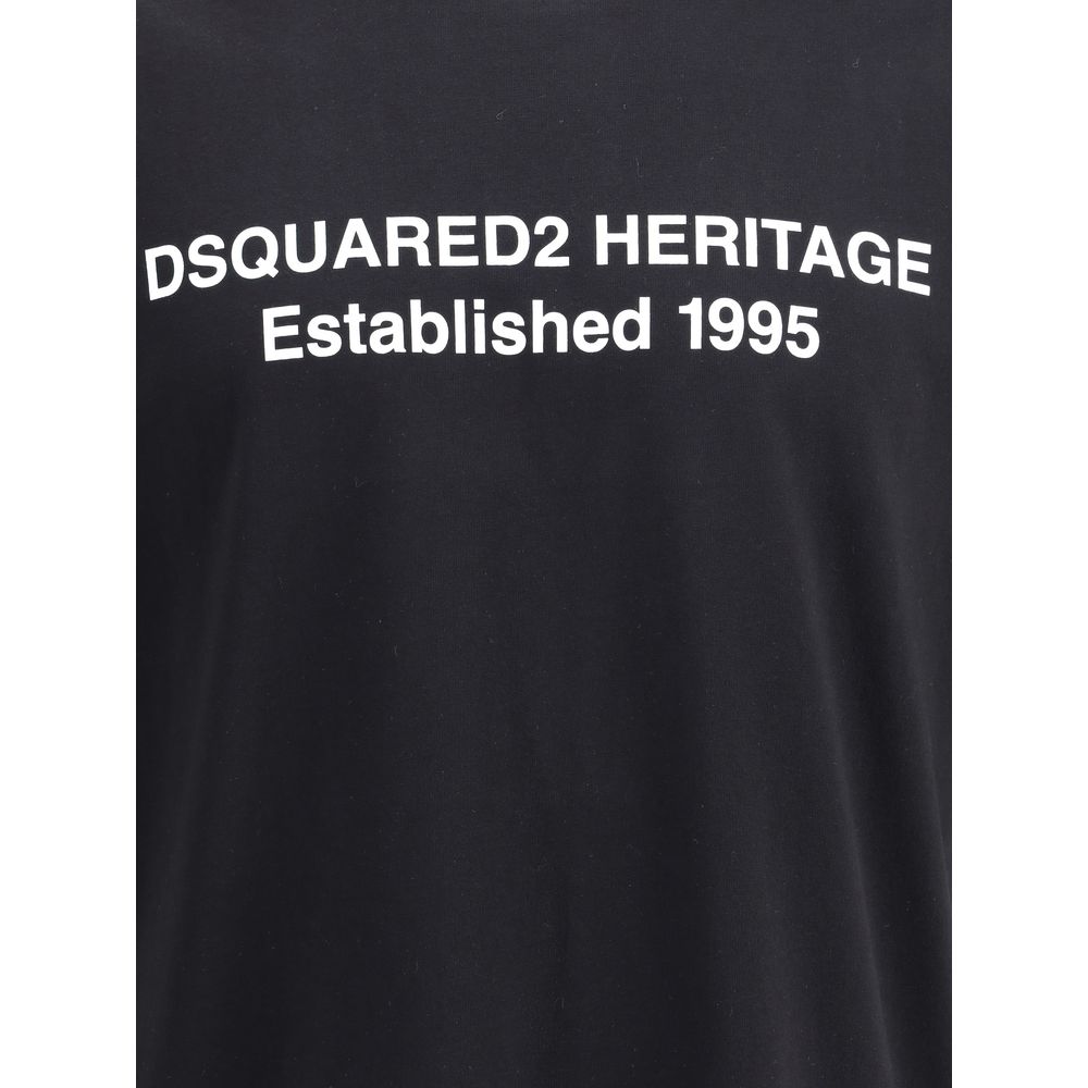 Dsquared² Schwarzes Baumwoll-T-Shirt