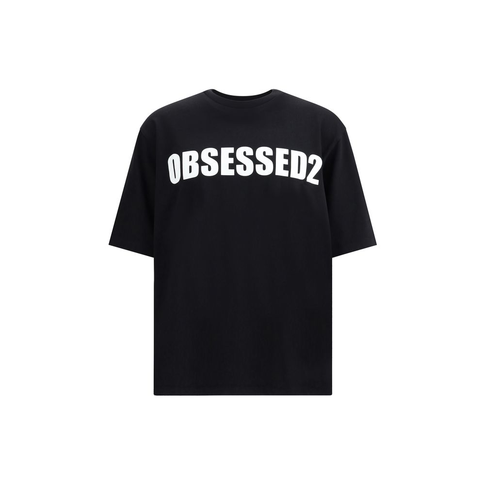 Dsquared² Schwarzes Baumwoll-T-Shirt