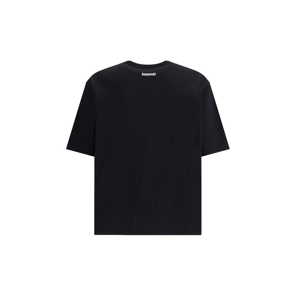 Dsquared² Schwarzes Baumwoll-T-Shirt