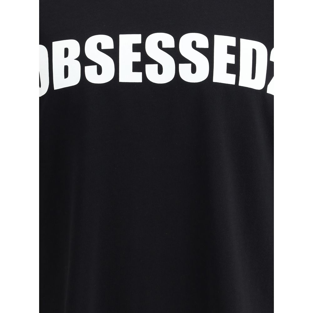 Dsquared² Schwarzes Baumwoll-T-Shirt