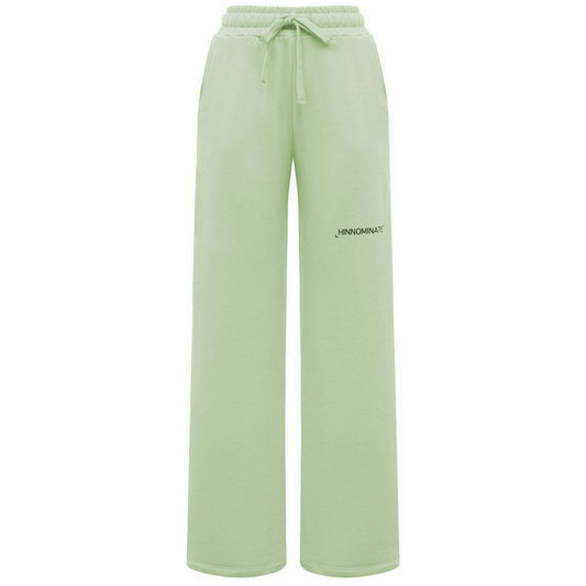 Hinnominate Green Cotton Women Palazzo Pants