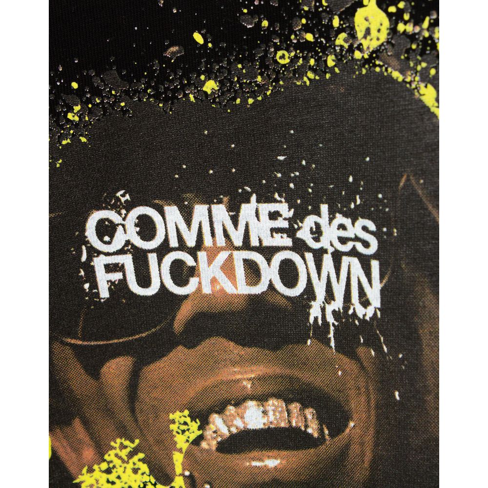 Comme Des Fuckdown – Schwarzes Baumwoll-T-Shirt