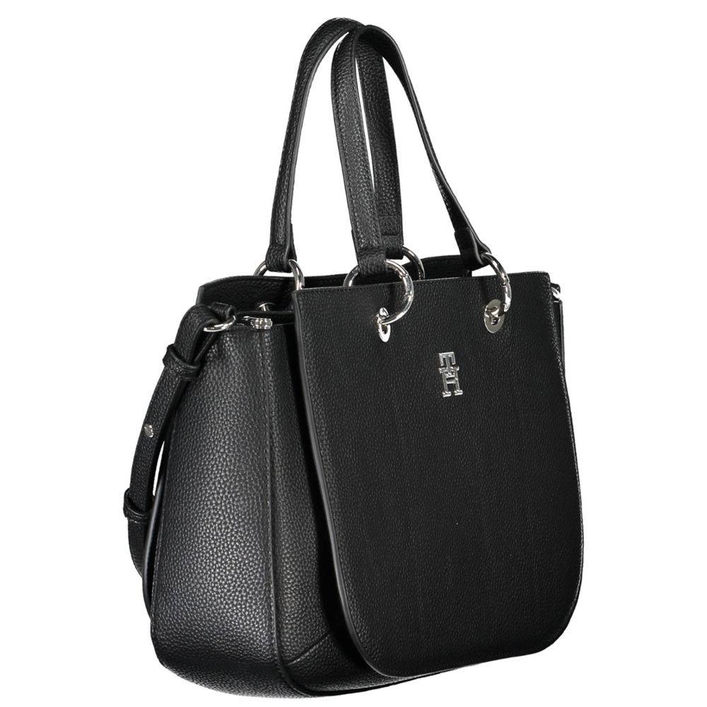 Tommy Hilfiger – Schwarze Polyethylen-Handtasche