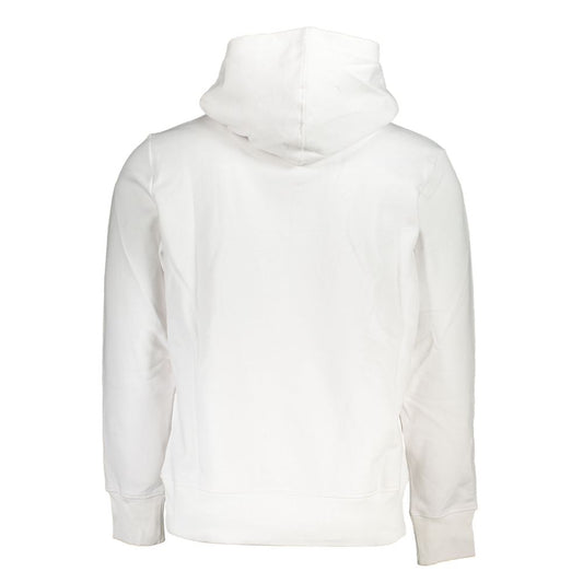 Calvin Klein Weißer Baumwollpullover für Herren mit Kapuze