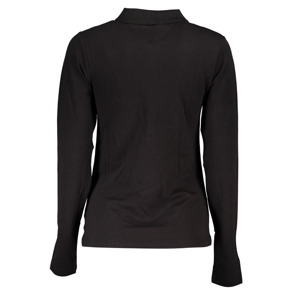 Tommy Hilfiger – Schwarzes Poloshirt aus Baumwolle